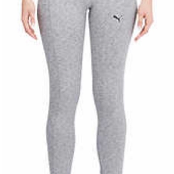 PUMA LADIES CAT LOGO TIGHTS WITH POCKETS GRAY - Picture 6 of 6